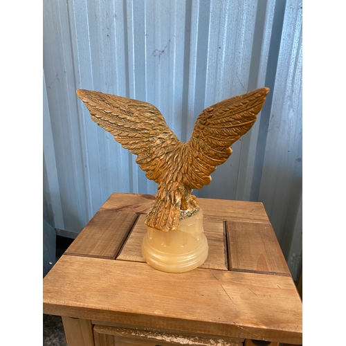 21 - Large eagle figurine or granite base - 10” tall