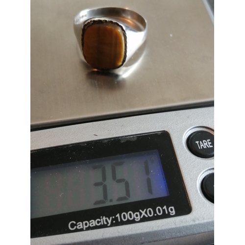 24A - Silver gentleman's ring 3.51 grams Size X