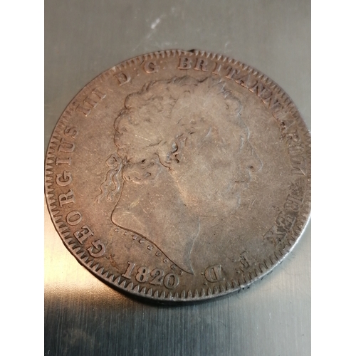 33A - 1820 George III crown in fine condition