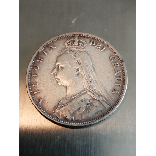 36A - 1887 Victorian halfcrown in almost extremely fine condition