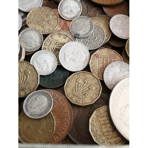 39A - Cigar box containing a large quantity of mixed English coinage