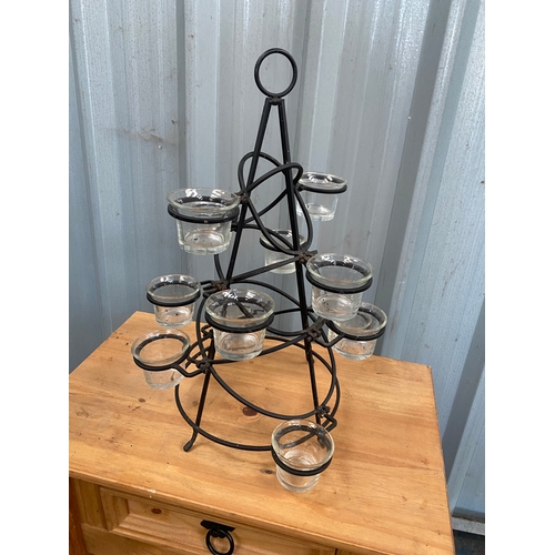 27 - 9 tier glass candlelight holder