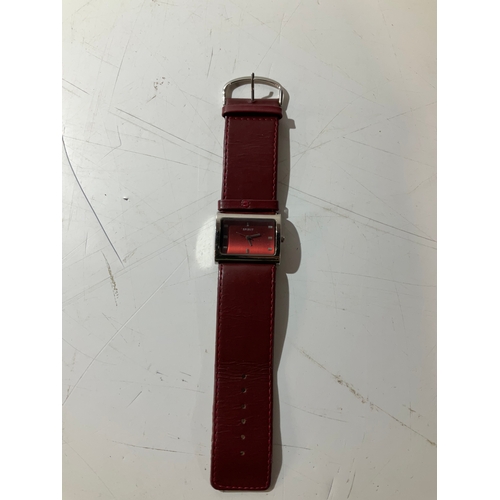 57 - Ladies wide strap watch with new battery