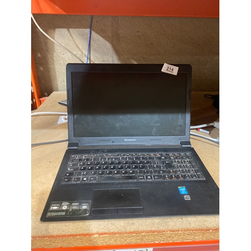 214 - Lenovo B5400 laptop, i3-4th, 4GB RAM, 240GB SSD, windows 10 installed with charger