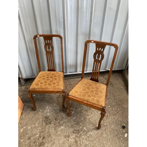 168 - Vintage pair of wooden chairs