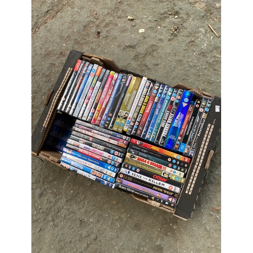 176 - Tray of various dvds inc Simpsons & star wars