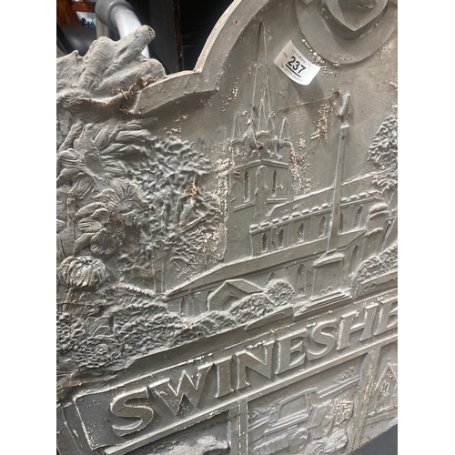 237 - Large double sided Swineshead sign cast mould