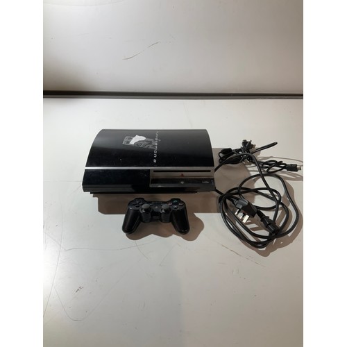 93 - Sony Playstation 3 80GB with leads and one controller - tested