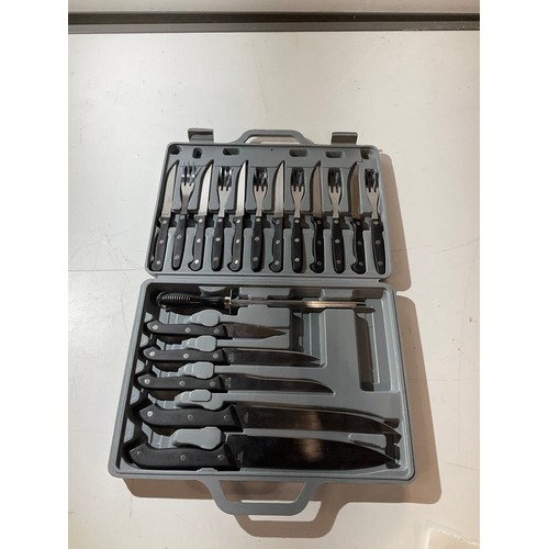 122 - Canteen of cutlery  including steak knives and forks and preparing knives