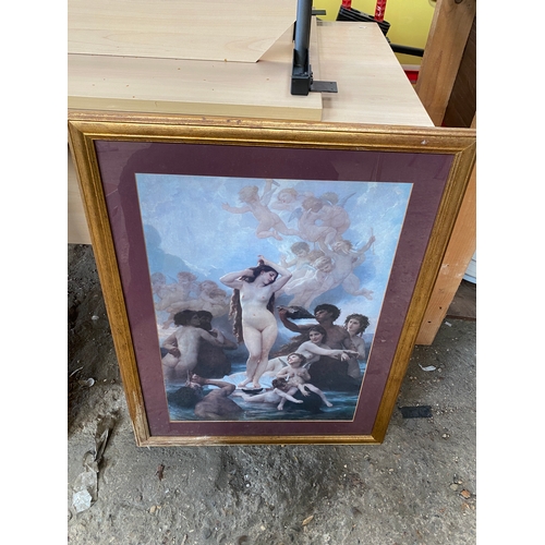 476 - Painting of nude cherubs