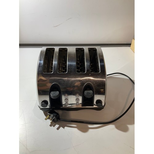 185 - stainless steel Kenwood 4 slice toaster