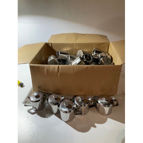 153 - large selection of stainless steel small teapots