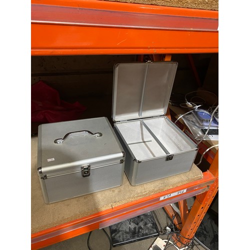 70 - 2x metal storage boxes