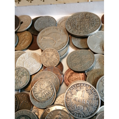 39A - Box of mixed coinage (silver noted)