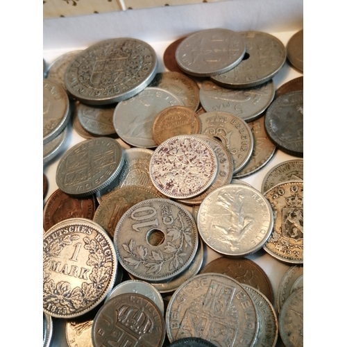 39A - Box of mixed coinage (silver noted)