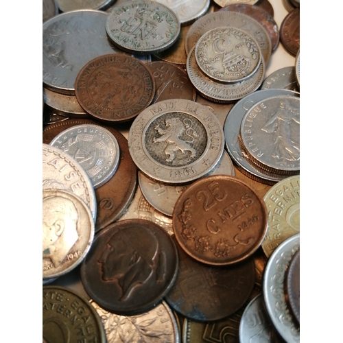 39A - Box of mixed coinage (silver noted)