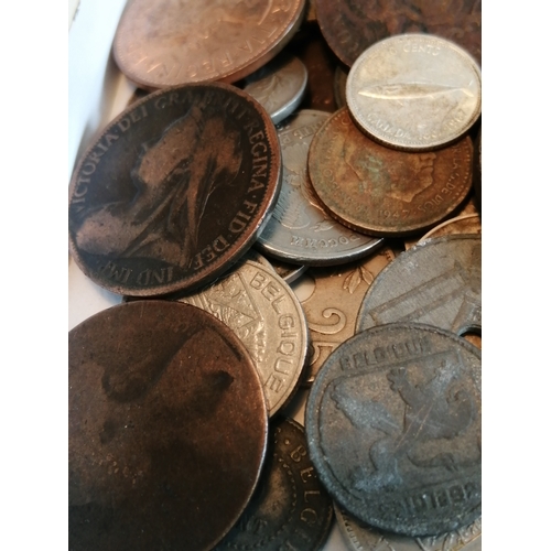 39A - Box of mixed coinage (silver noted)