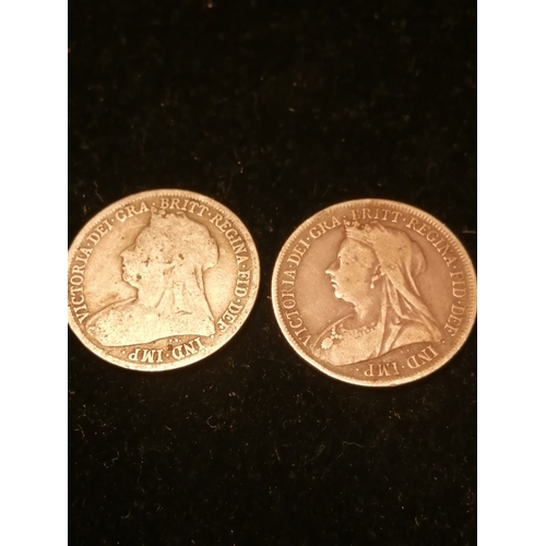 33A - 1896 and 1901 Victorian shillings
