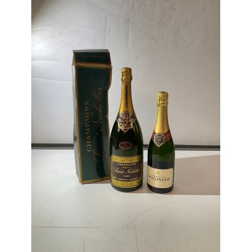 30 - Saint Nicholas champagne brut magnum & 70cl bollinger champagne