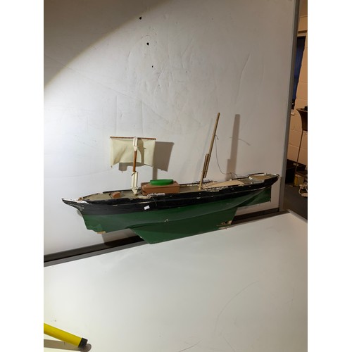 159 - large model boat in need of restoration