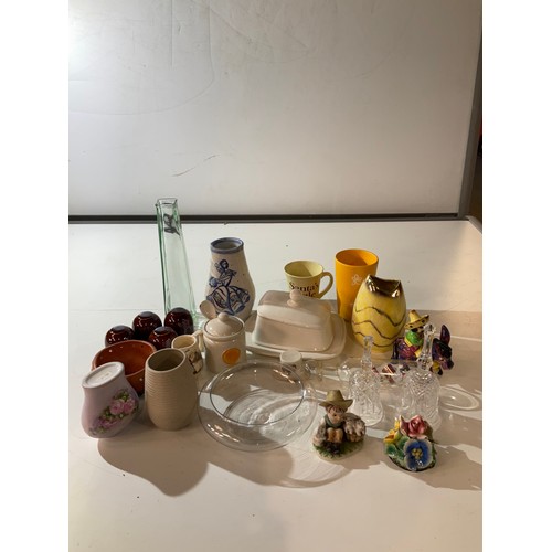 170 - mixed lot including crystal bells vases and other ornaments etc