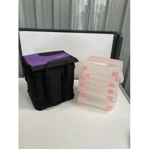 Create-It plastic crafting containers with carry case