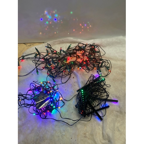 188 - 3x sets of multi coloured lights