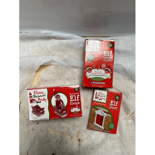 201 - Elf on the shelf elf door, sleigh & post box