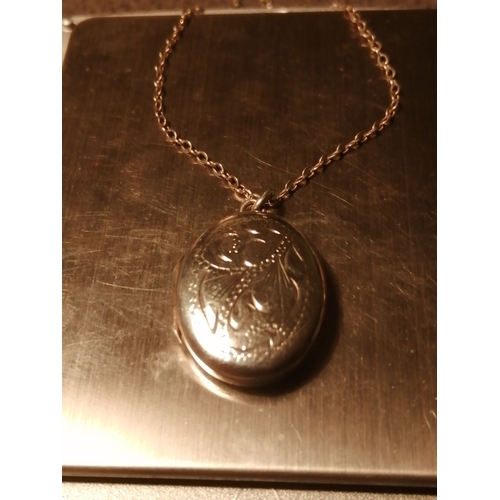 23A - Silver necklace with locket 5.0 grams