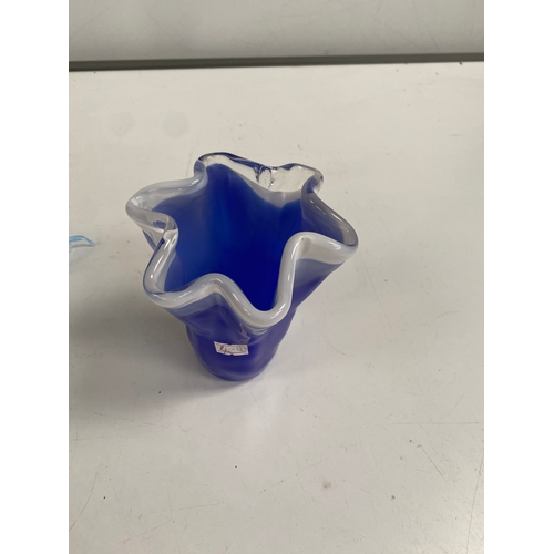 109 - Murano glass blue vase