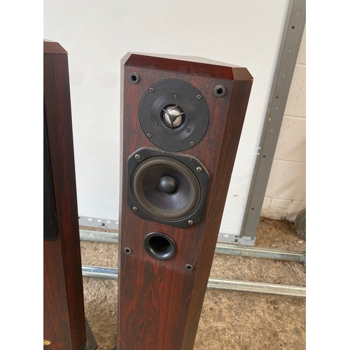 182 - Pair of floor standing speakers - working order - 85cm tall