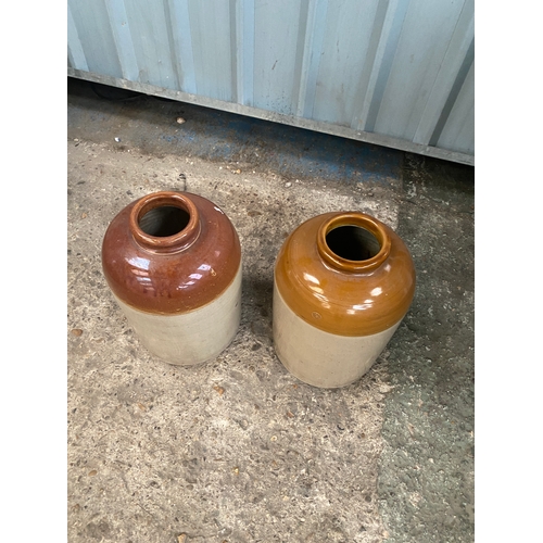 243 - Pair of nice glazed ceramic urns