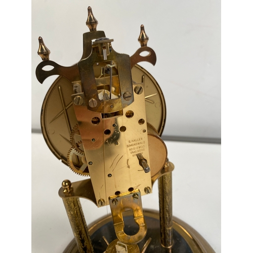 192 - S Haller Germany anniversary clock with dome