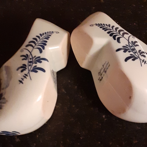 20 - Pair Delft ashtray clogs