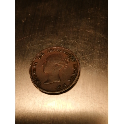 30A - 1844 Victorian half farthing in about an very fine condition