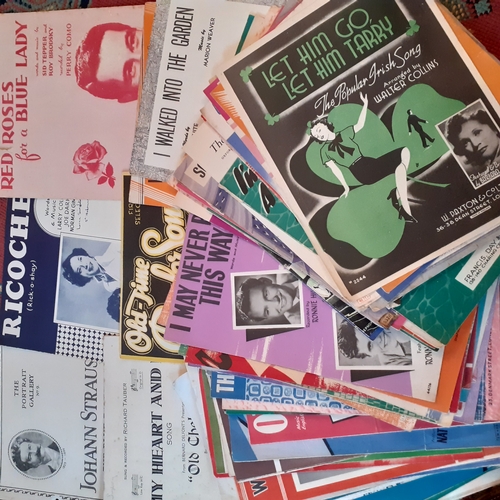 7 - Over 100 pieces of sheet music 40s 50s.