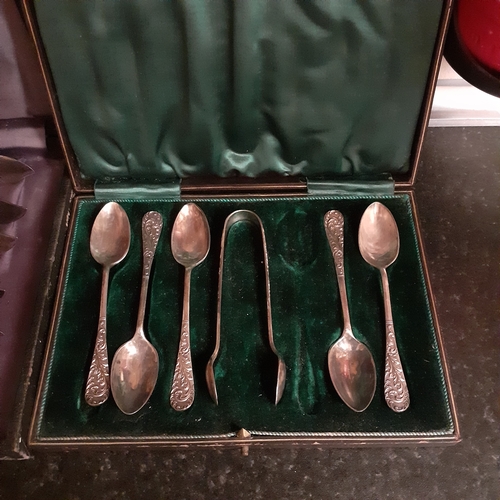 17 - Vintage cutlery sets x 2. Fish knives, spoons etc. Original boxes.