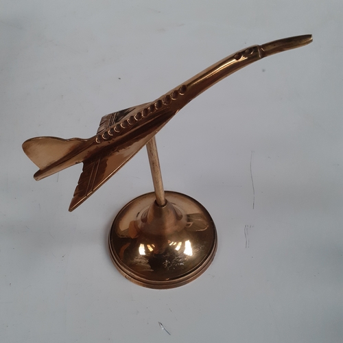 1 - Brass concorde desk ornament