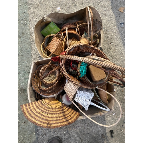 59 - Large quantity of wicker baskets