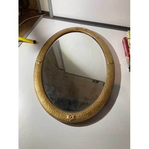 66 - Large gold gilted 60cm mirror