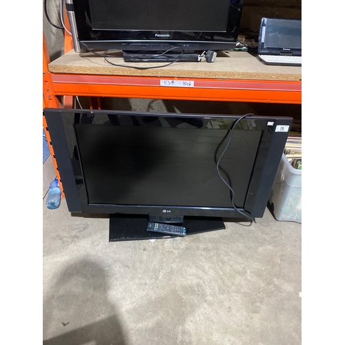 76 - LG 32” TV with remote - working