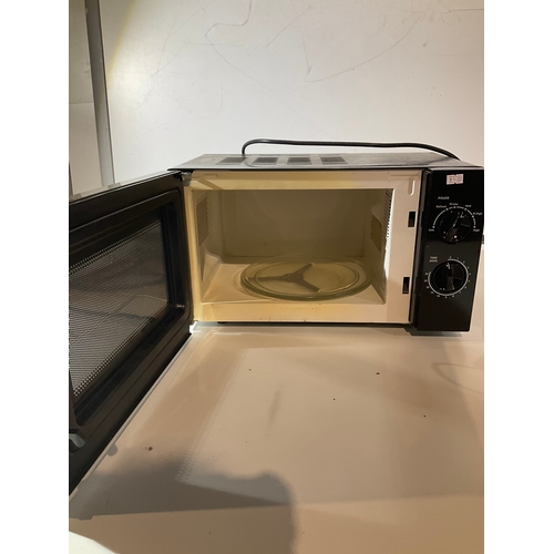 203 - Russell Hobbs black microwave - working