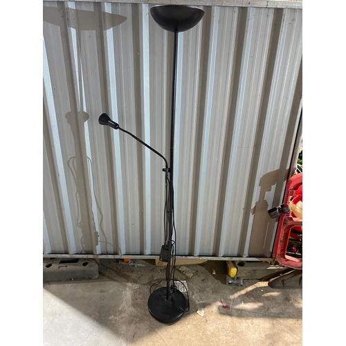 255 - Black 2 armed floor standing lamp