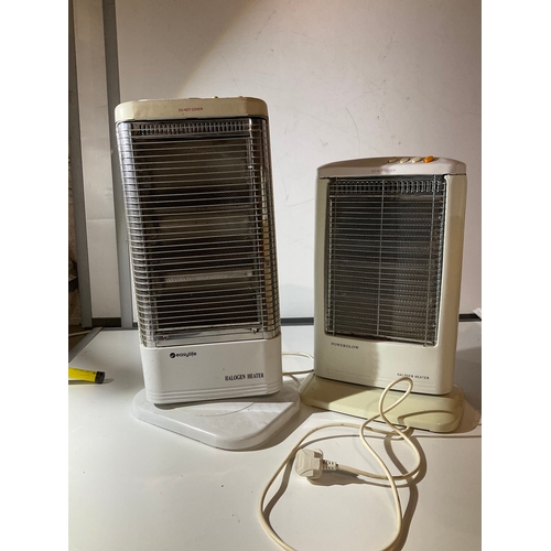 257 - 2x halogen electric heaters