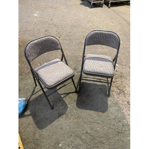 381 - Upholstered good quality foldable chairs