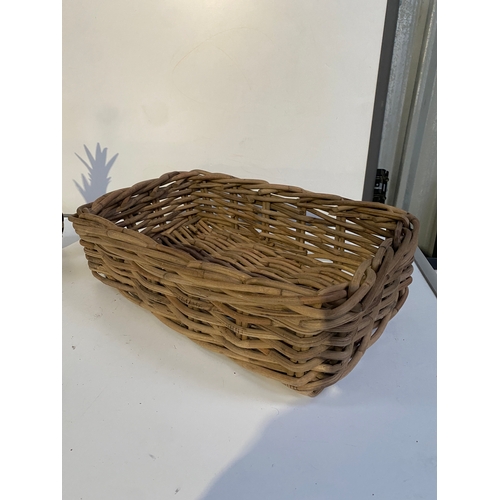 389 - Nice quality woven basket 65x40cm