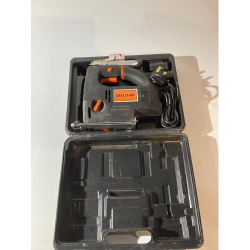 139 - Electric jig saw by Challenge in hard carry case