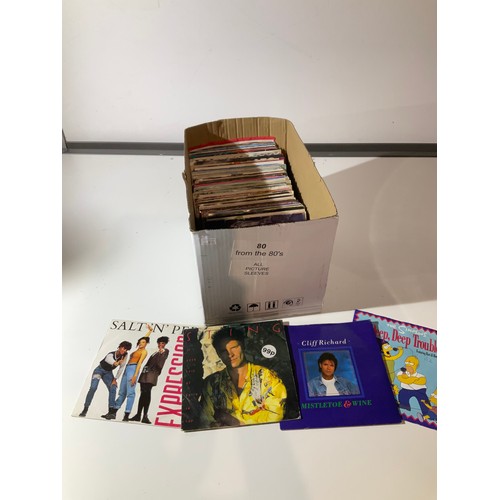 116 - Selection of singles records including Cliff Richards, The Simpsons, Sting and lots more