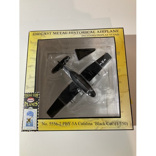 120 - Die cast metal hstoric airplane No. 5556-2 PBY- 5A Catalina 'Black Cat'