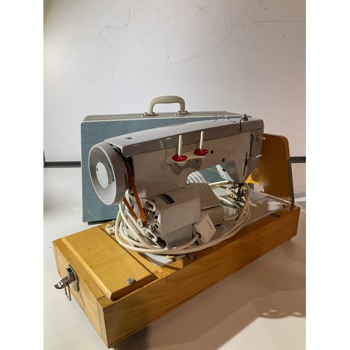 246 - Sewline 8 sewing machine with leads and foot pedal in carry case